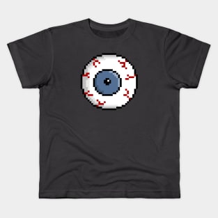 Pixel monstrous eye Kids T-Shirt